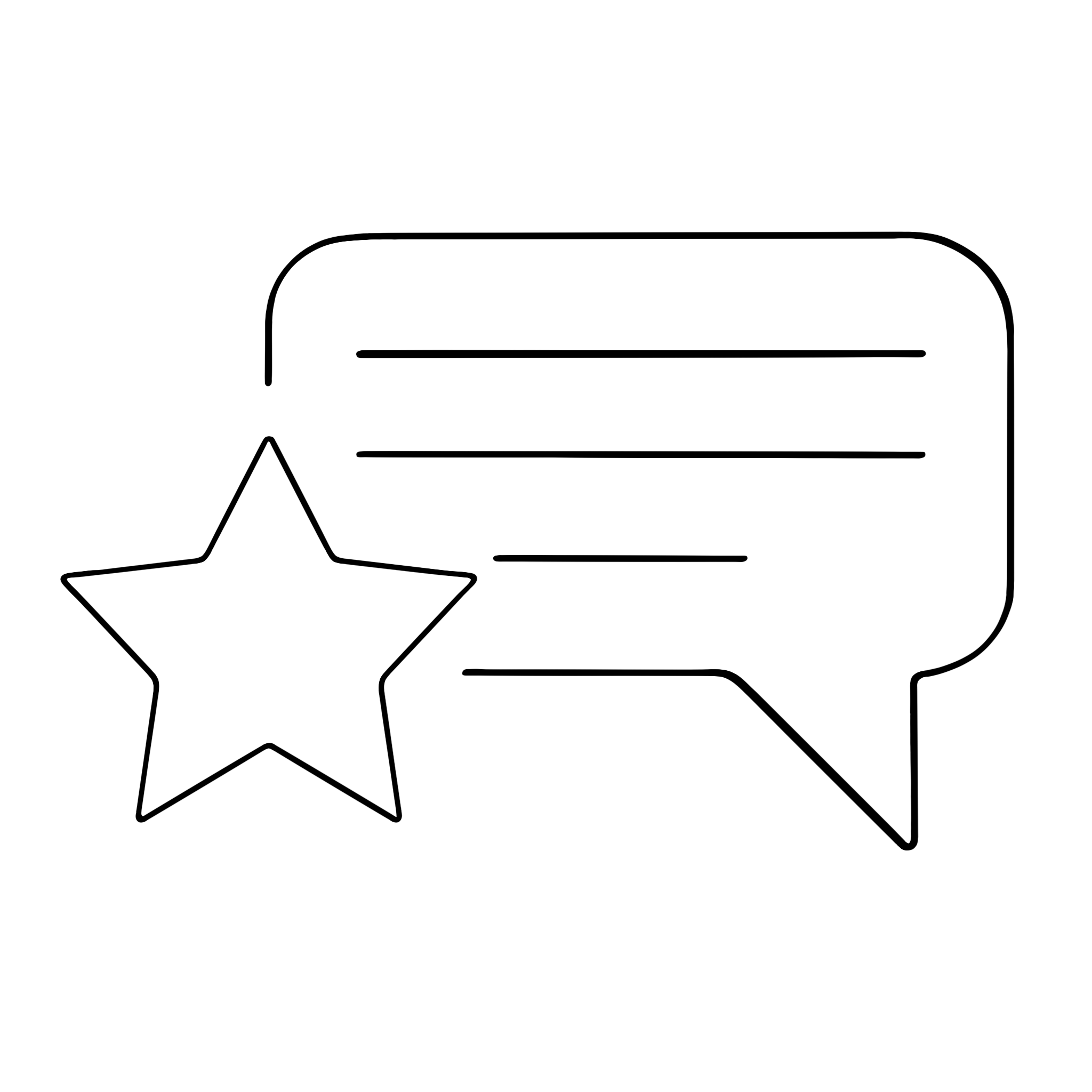 speech bubble with star
