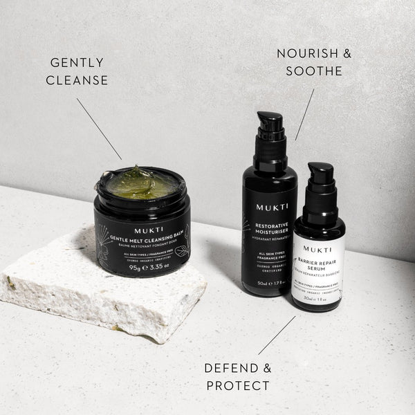 Barrier Repair Collection + FREE Cleansing Mitt Duo - Mukti Organics