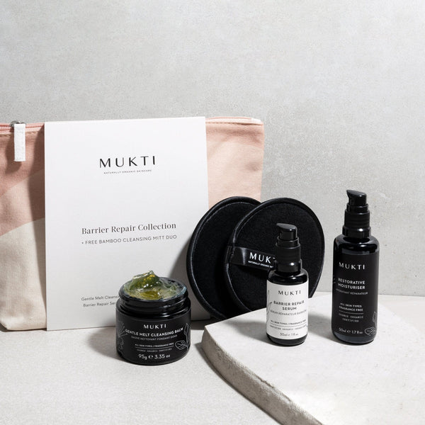 Barrier Repair Collection + FREE Cleansing Mitt Duo - Mukti Organics