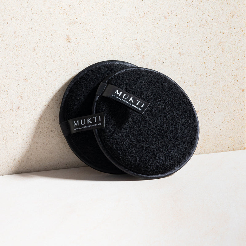 Luxe Bamboo Facial Cleansing Mitt Duo - Mukti Organics